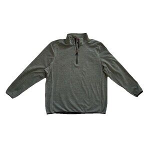 Avalanche Men's Quarter Zip Top Pullover 1/4 Zip Long Sleeve Shirt Gray Size XL